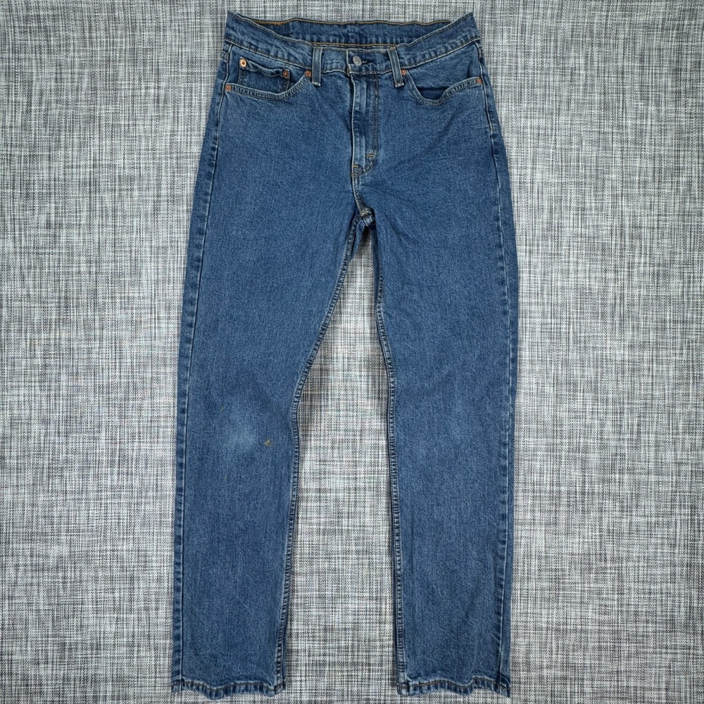 Levi's 514 Men's Jeans 33x34 Straight Fit Medium Wash Stretch Denim Blue Classic